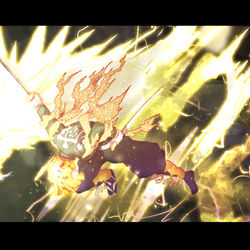 This is a pixiv picture whose title is 【手描き】音偽バナシ【鬼滅の刃】.