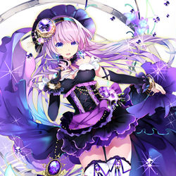 This is a pixiv picture whose title is 【ミクコレ】アメジストルカ.