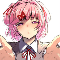 This is a pixiv picture whose title is ddlc_natsuki.
