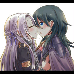 This is a pixiv picture whose title is Kiss Me.