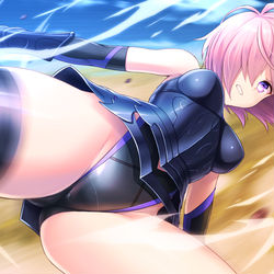 This is a pixiv picture whose title is マシュのまわしげり！.