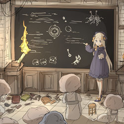 This is a pixiv picture whose title is リボンの少女　上.