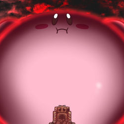 This is a pixiv picture whose title is カービィ （キョダイマックスのすがた）.