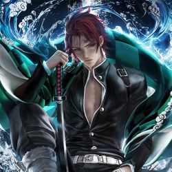 This is a pixiv picture whose title is 灶门炭治郎 Older Tanjiro.