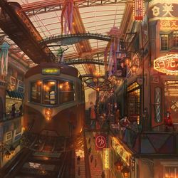 This is a pixiv picture whose title is 昭和創作街シリーズ.