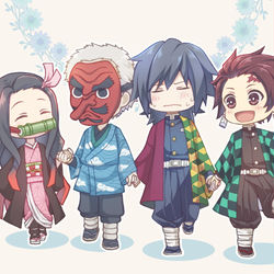 This is a pixiv picture whose title is 水家族.