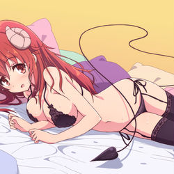 This is a pixiv picture whose title is ゆうわくまぞく.