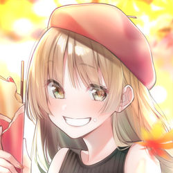 This is a pixiv picture whose title is 「クリーム口についてる～っ！」.