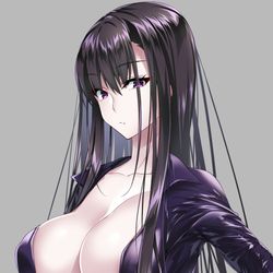 This is a pixiv picture whose title is 【Skeb】紫式部のキャットスーツ.