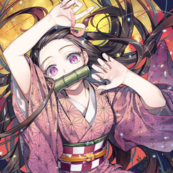 This is a pixiv picture whose title is 禰豆子.
