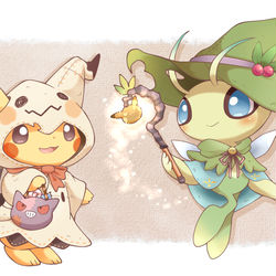 This is a pixiv picture whose title is ピカセレハロウィン.