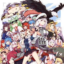 This is a pixiv picture whose title is アズールレーン（EN）1周年記念.