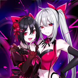 This is a pixiv picture whose title is 黒闇.