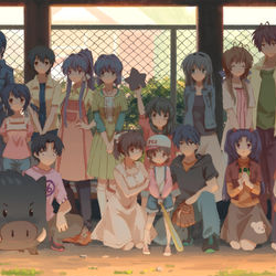 This is a pixiv picture whose title is 夏の終わりの再会.