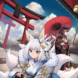 This is a pixiv picture whose title is 赤城-加賀さん.