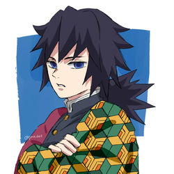 This is a pixiv picture whose title is 鬼滅の刃.