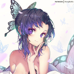 This is a pixiv picture whose title is 胡蝶しのぶ.