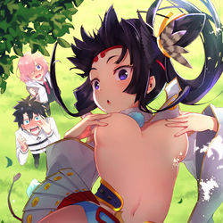 This is a pixiv picture whose title is 牛若丸.