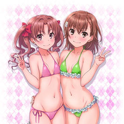 This is a pixiv picture whose title is みこくろ水着.