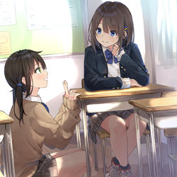 This is a pixiv picture whose title is 休み時間.