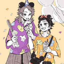 This is a pixiv picture whose title is 鬼滅の刃落書き2.