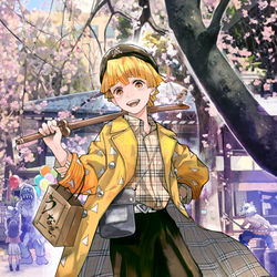 This is a pixiv picture whose title is 現代×鬼滅の刃.