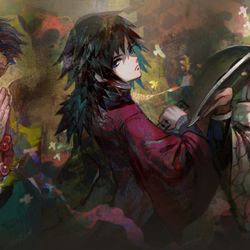 This is a pixiv picture whose title is 「鬼殺隊-柱-」.