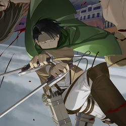 This is a pixiv picture whose title is 兵長.