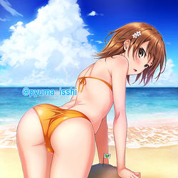 This is a pixiv picture whose title is 水着みこ.