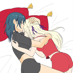 This is a pixiv picture whose title is 風花雪月百合　ほぼエデレス.