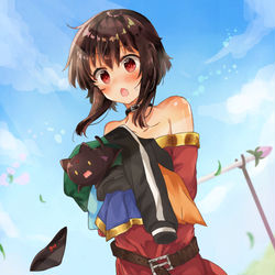 This is a pixiv picture whose title is めぐみん！.