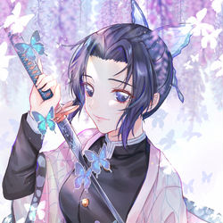 This is a pixiv picture whose title is 胡蝶しのぶ.