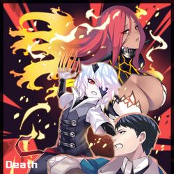 This is a pixiv picture whose title is 【宣伝】四度目は嫌な死属性魔術師　6巻.