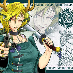 This is a pixiv picture whose title is 吉弔組長.yakuza.