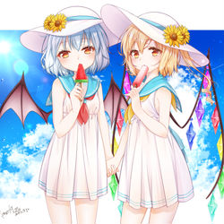 This is a pixiv picture whose title is 夏レミフラ！.