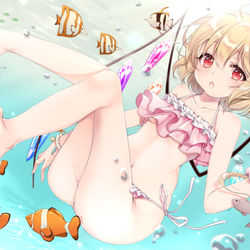 This is a pixiv picture whose title is 水中遊泳.