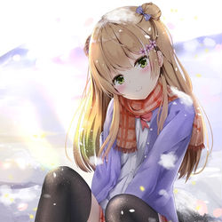 This is a pixiv picture whose title is 桜花雪.雪中花.