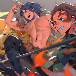 This is a pixiv picture whose title is KNY.