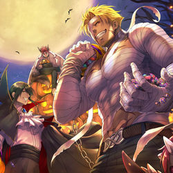 This is a pixiv picture whose title is ステゴロ・オア・トリート！！.