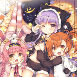 This is a pixiv picture whose title is リトルリリカルパジャマパーティー.