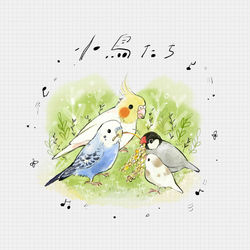 This is a pixiv picture whose title is 小鳥たち.
