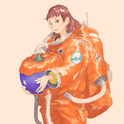 This is a pixiv picture whose title is 宇宙カボチャ.