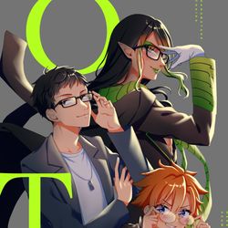 This is a pixiv picture whose title is OTNとメガネ.