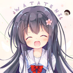 This is a pixiv picture whose title is 僕たちに天使が舞い降りた.