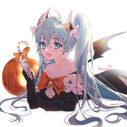 This is a pixiv picture whose title is ハロウィンミクちゃん🎃🎃.