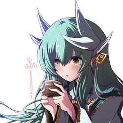 This is a pixiv picture whose title is お茶をふーふーするきよひー.