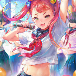This is a pixiv picture whose title is ポッピンステージ！.