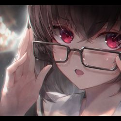 This is a pixiv picture whose title is 👓.