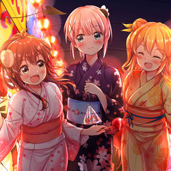 This is a pixiv picture whose title is お祭りまぞく.