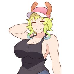 This is a pixiv picture whose title is Miss Kobayashi's Dragon Maid, Lu.